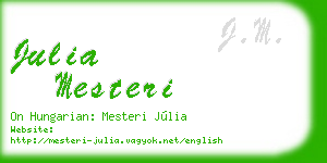 julia mesteri business card